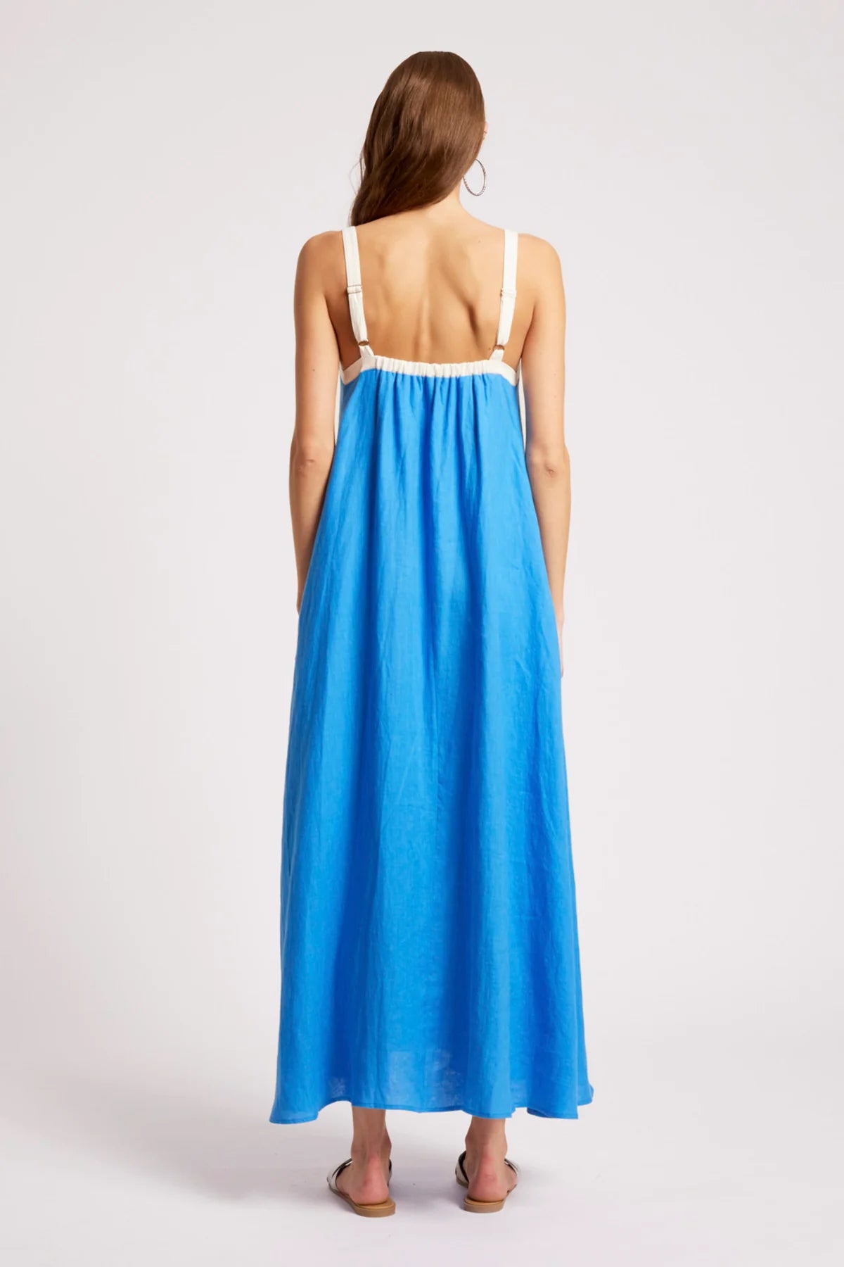 EB+IVE - Maris Splice Tank Maxi Dress - Marine/White