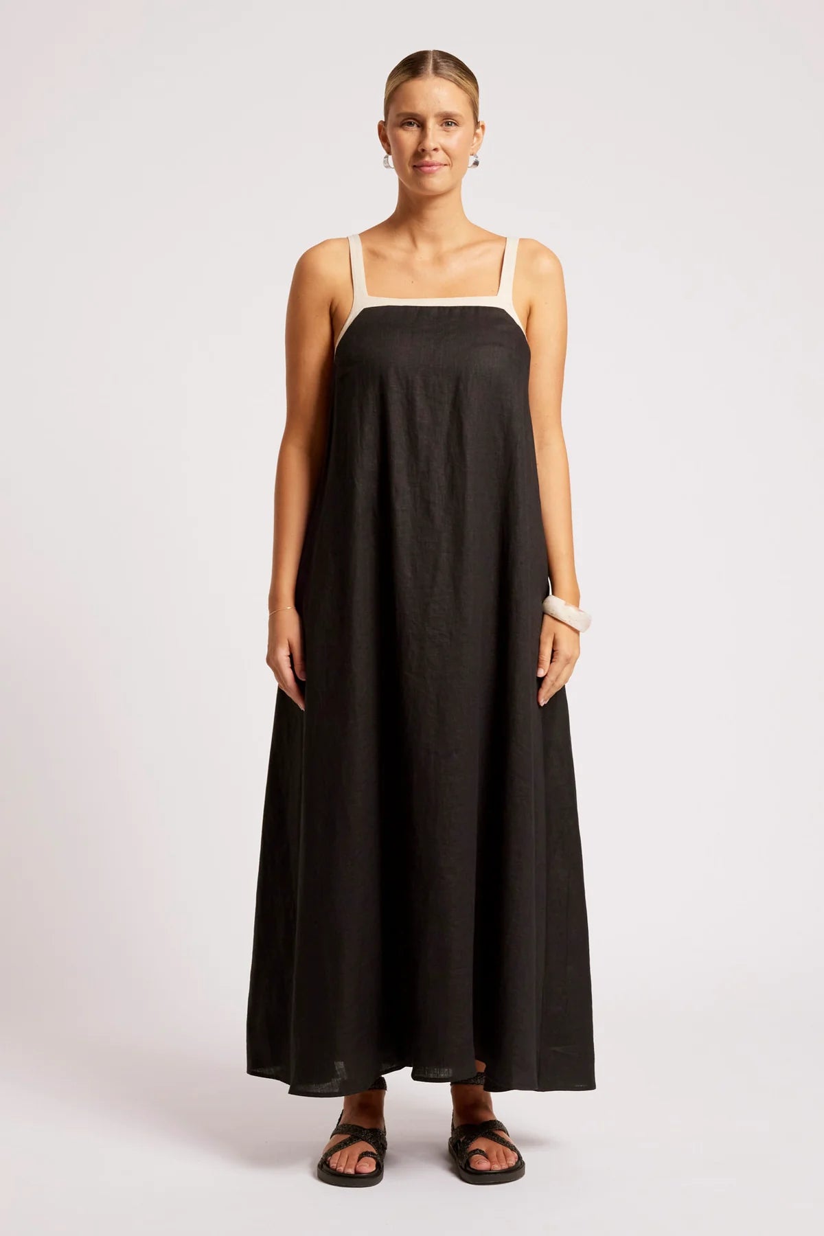 EB+IVE - Maris Splice Tank Maxi Dress - Black/Tusk