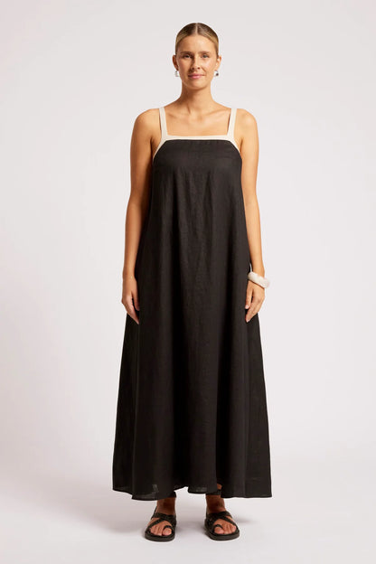 EB+IVE - Maris Splice Tank Maxi Dress - Black/Tusk