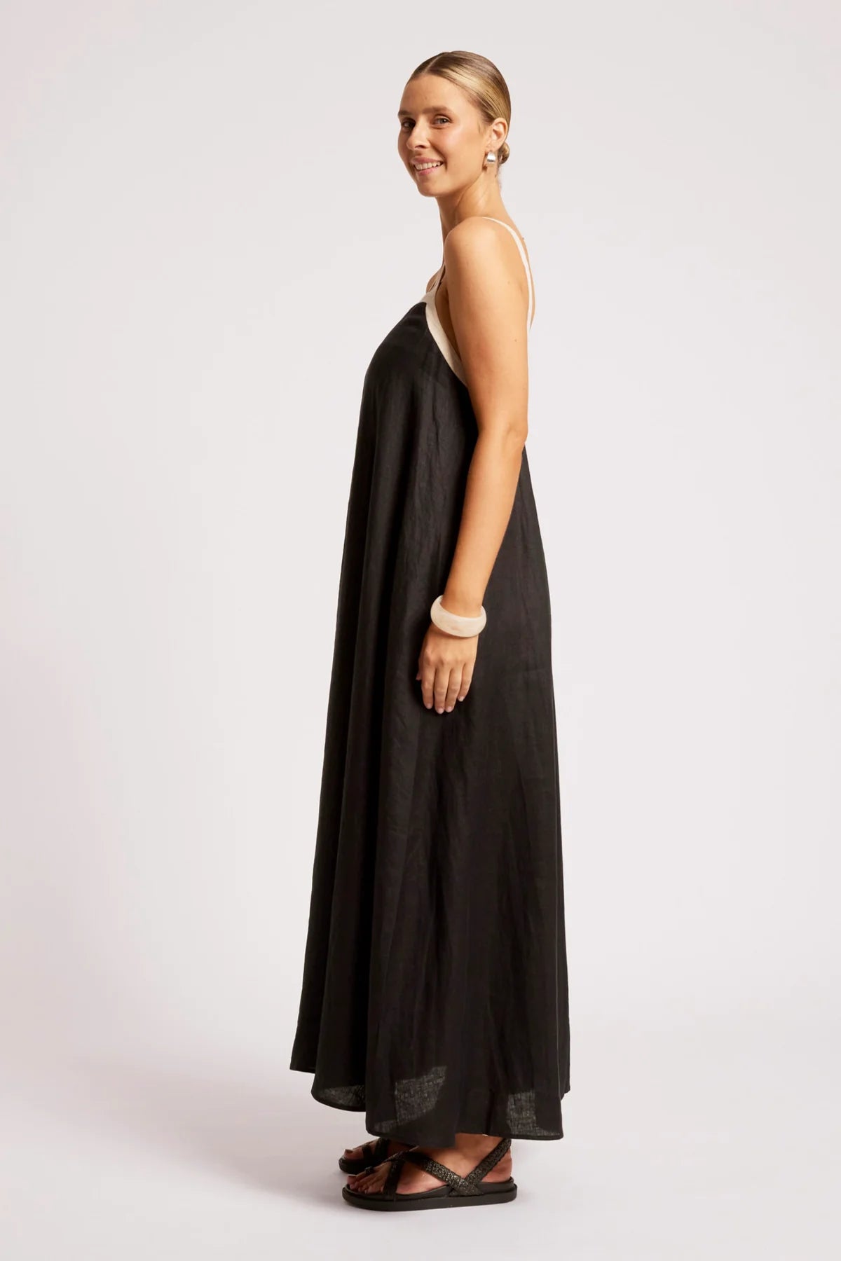 EB+IVE - Maris Splice Tank Maxi Dress - Black/Tusk