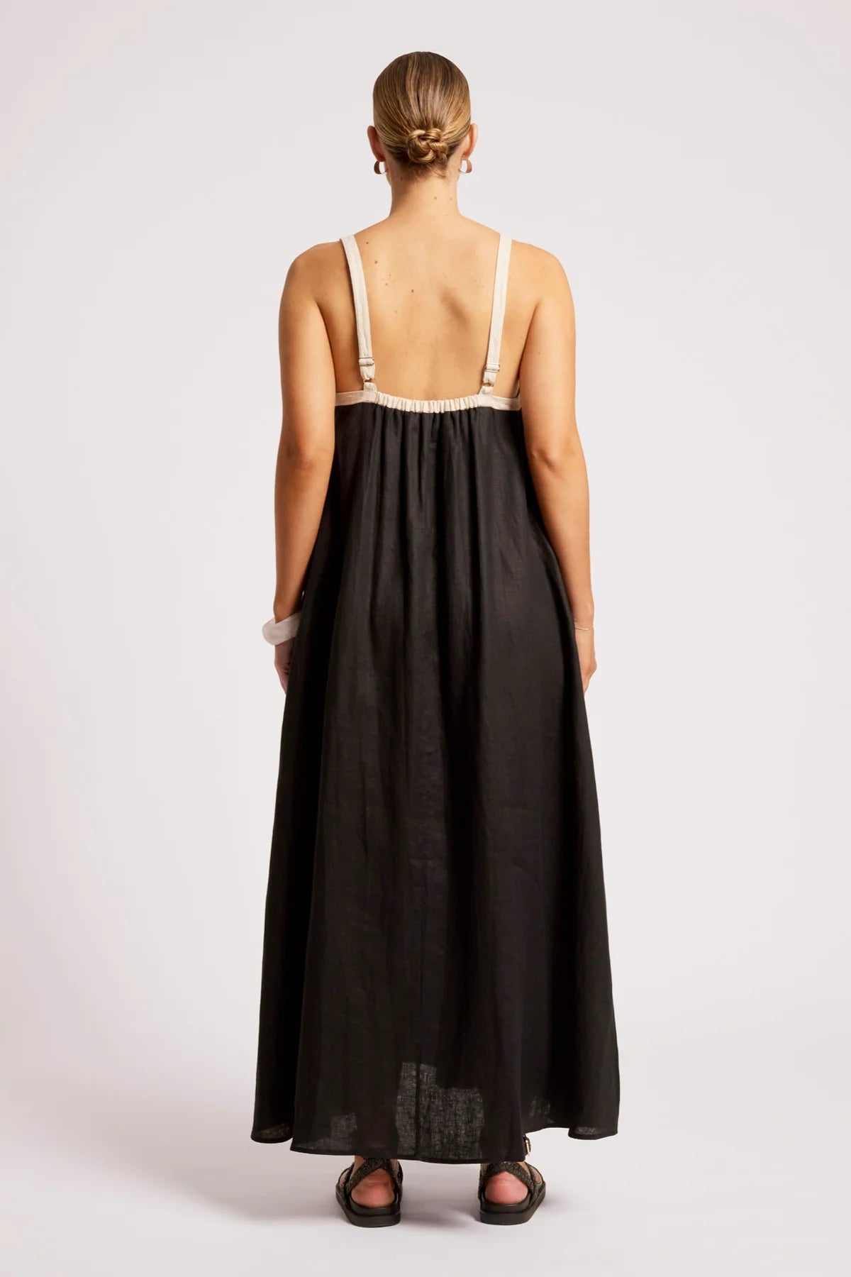 EB+IVE - Maris Splice Tank Maxi Dress - Black/Tusk