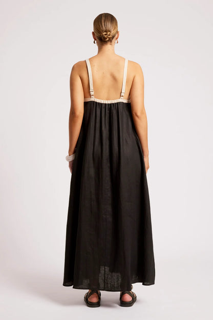 EB+IVE - Maris Splice Tank Maxi Dress - Black/Tusk