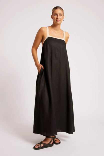 EB+IVE - Maris Splice Tank Maxi Dress - Black/Tusk