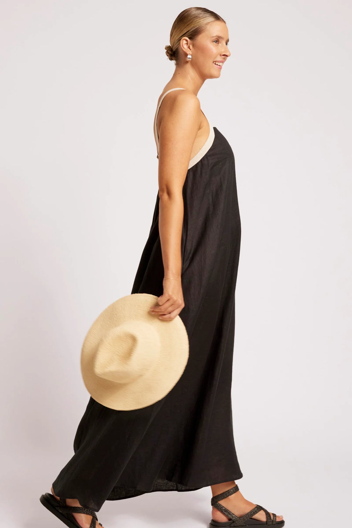 EB+IVE - Maris Splice Tank Maxi Dress - Black/Tusk
