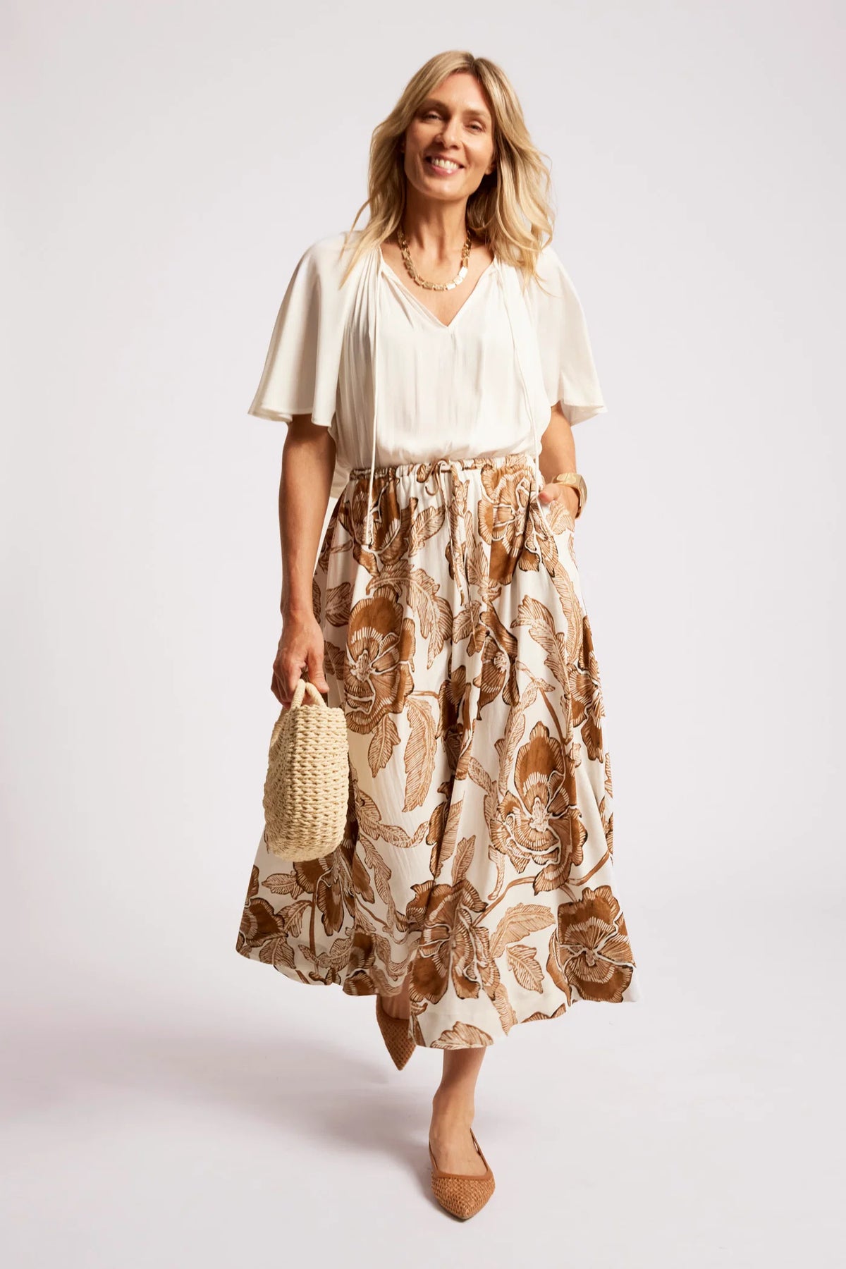 EB+IVE - Gaia Maxi Skirt - Dune