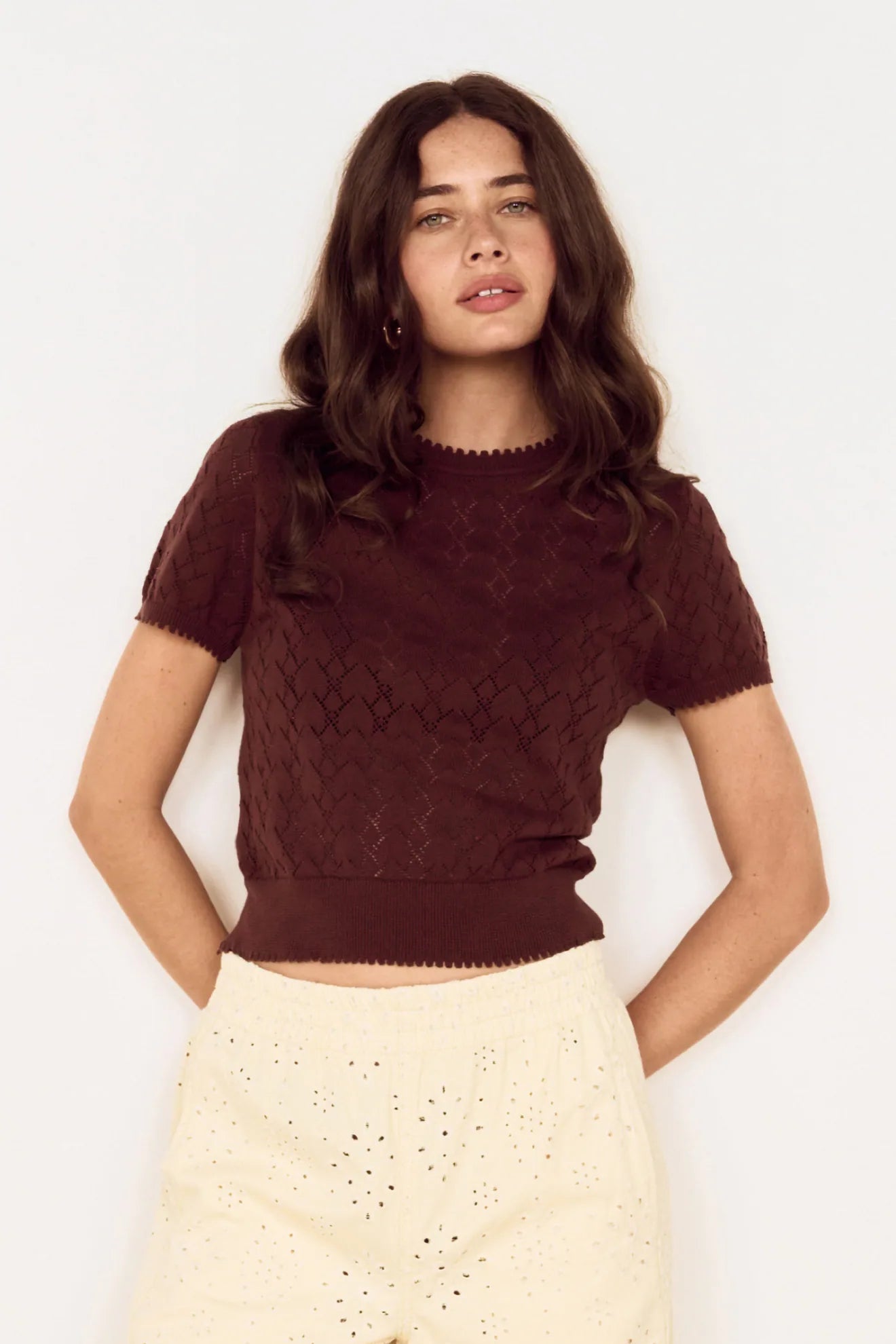 MINKPINK - Calla Knit Tee - Brown