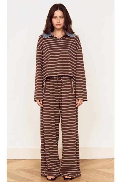 MINKPINK - Vesper Polo Top - Choc