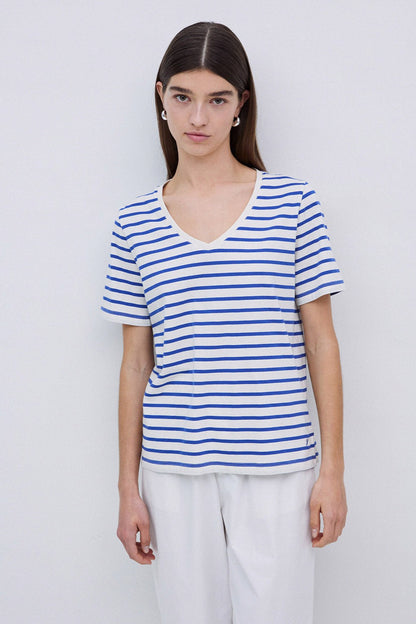 YERSE - Royal Blue V-Neck Tee