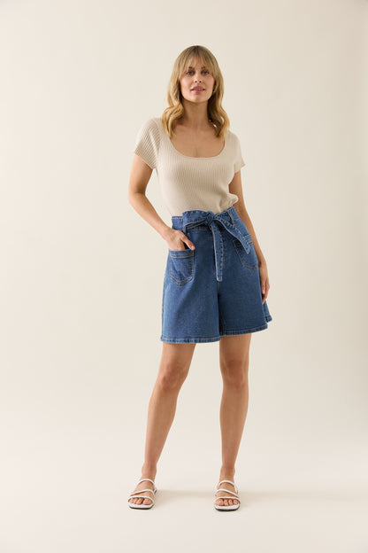 Isle Of Mine - Margot Denim Short - Denim