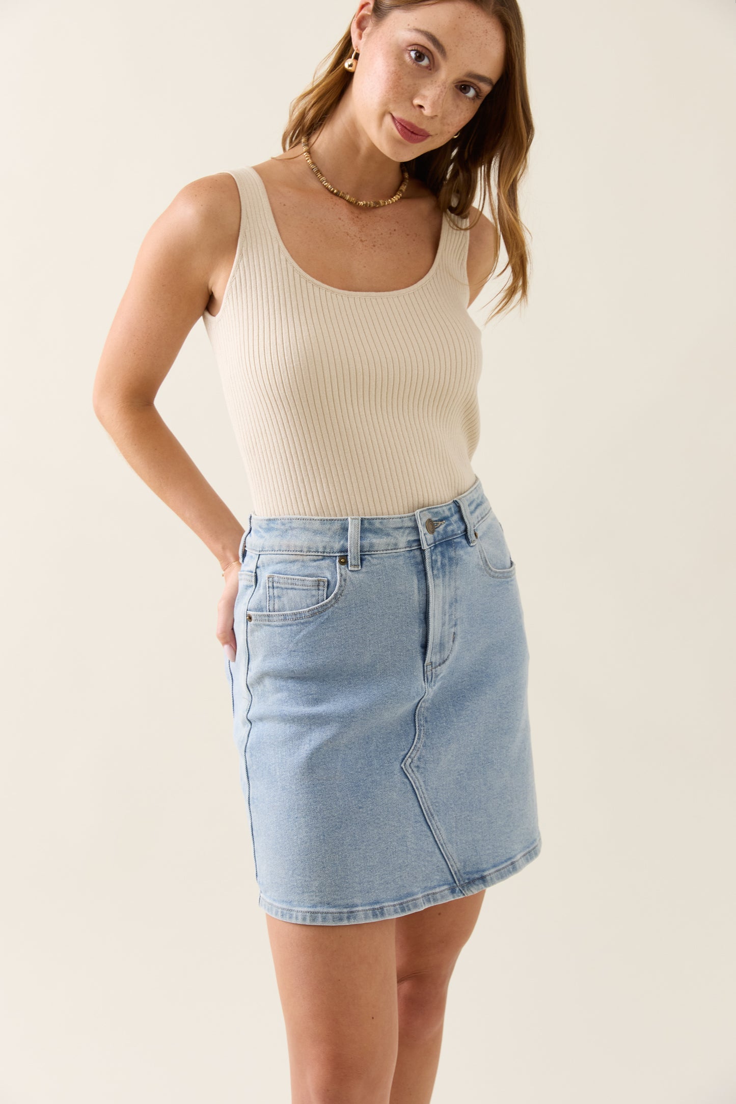 Isle Of Mine - Margot Denim Skirt - Stellar