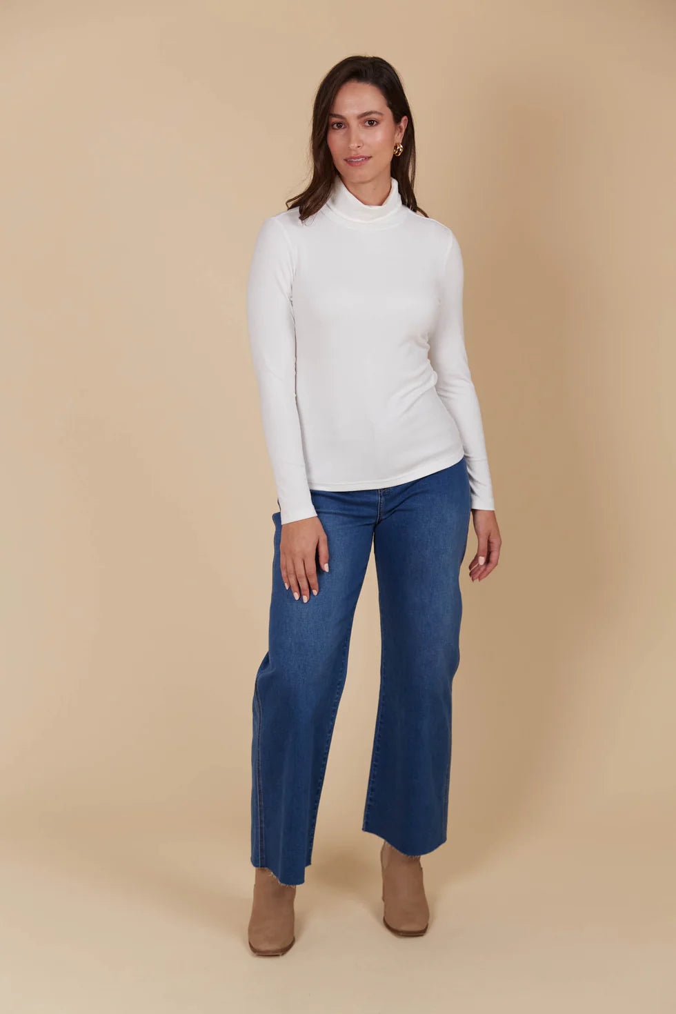 Isle Of Mine - Naria Roll Neck Top - Ivory