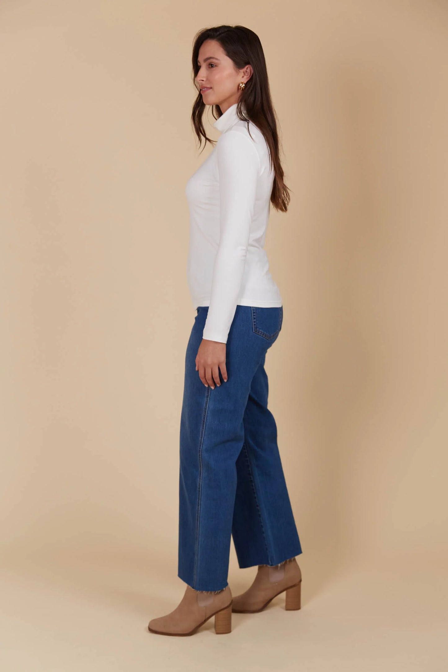 Isle Of Mine - Naria Roll Neck Top - Ivory