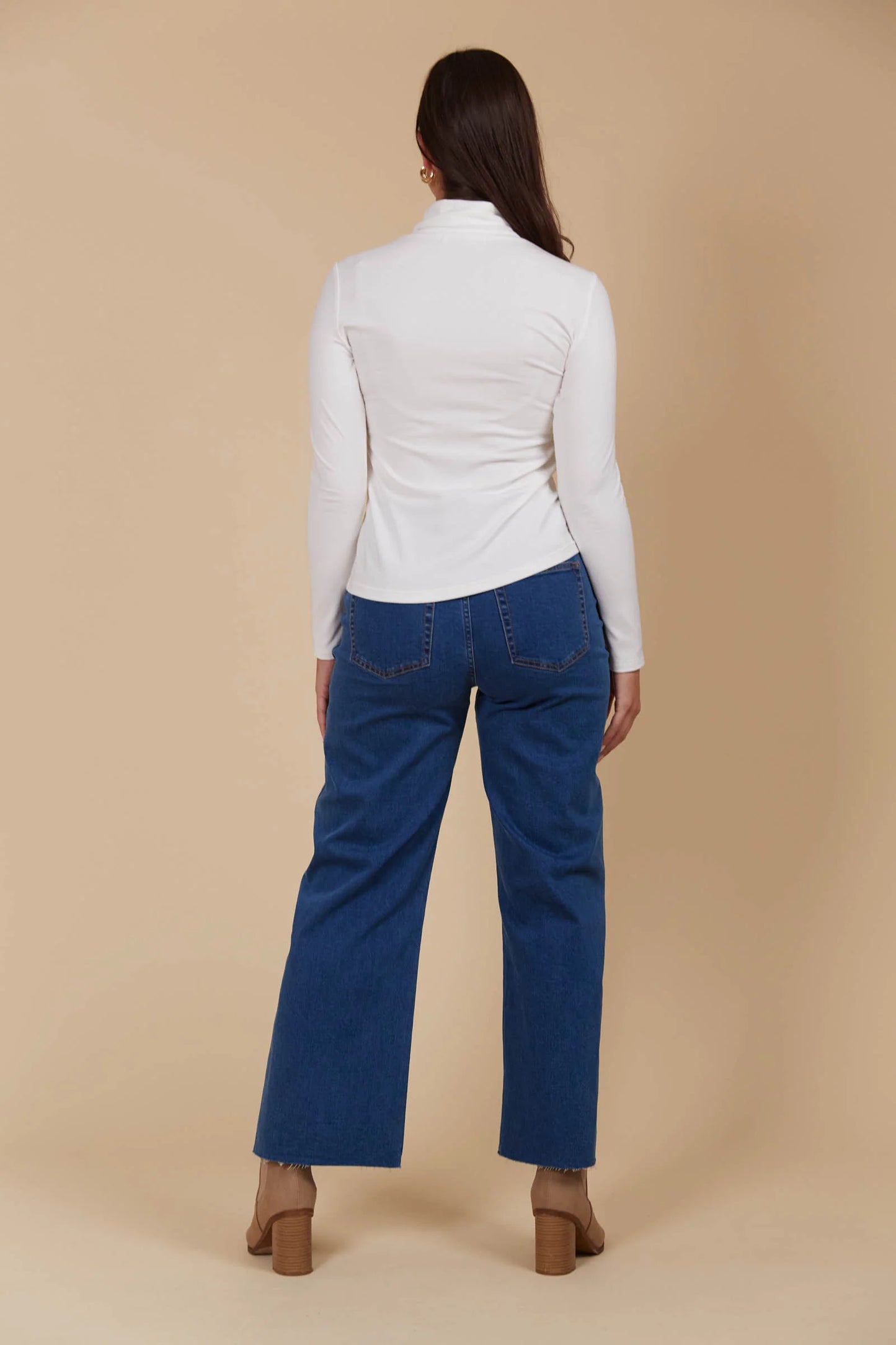 Isle Of Mine - Naria Roll Neck Top - Ivory