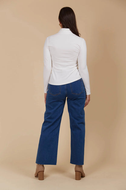 Isle Of Mine - Naria Roll Neck Top - Ivory