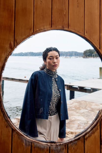 ISLE OF MINE - Farida Convertible Coat - Navy