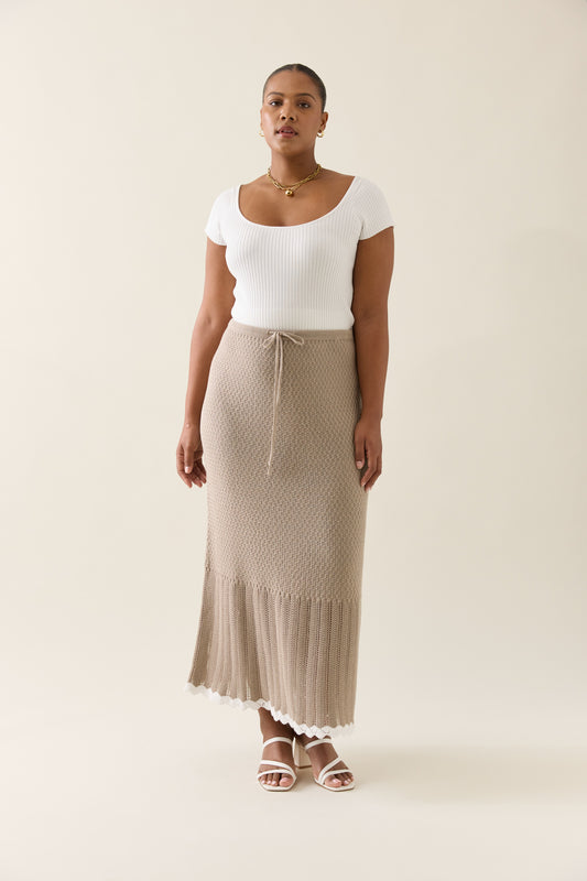 Isle Of Mine - Ida Knit Skirt - Canvas
