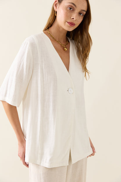 Isle Of Mine - Ingrid Button Top - Lotus