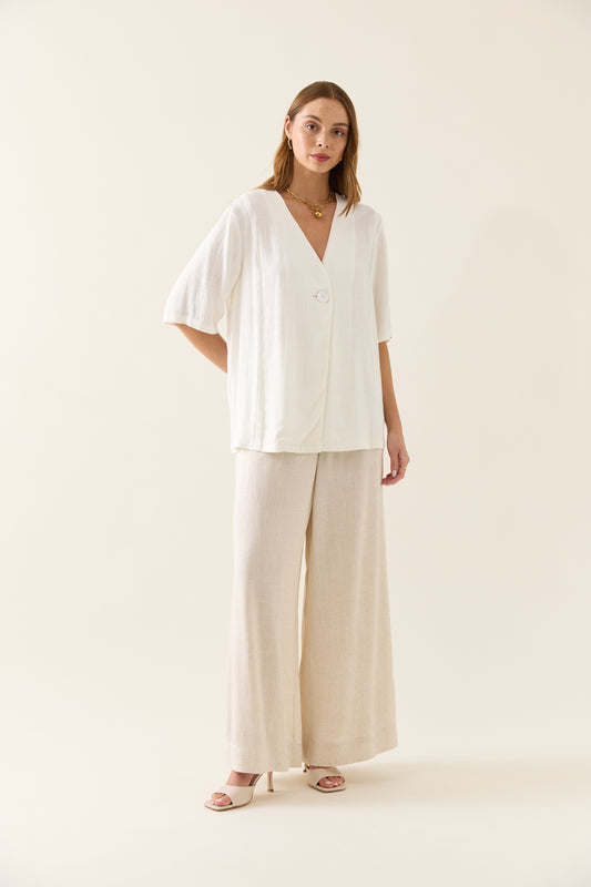 Isle Of Mine - Ingrid Button Top - Lotus