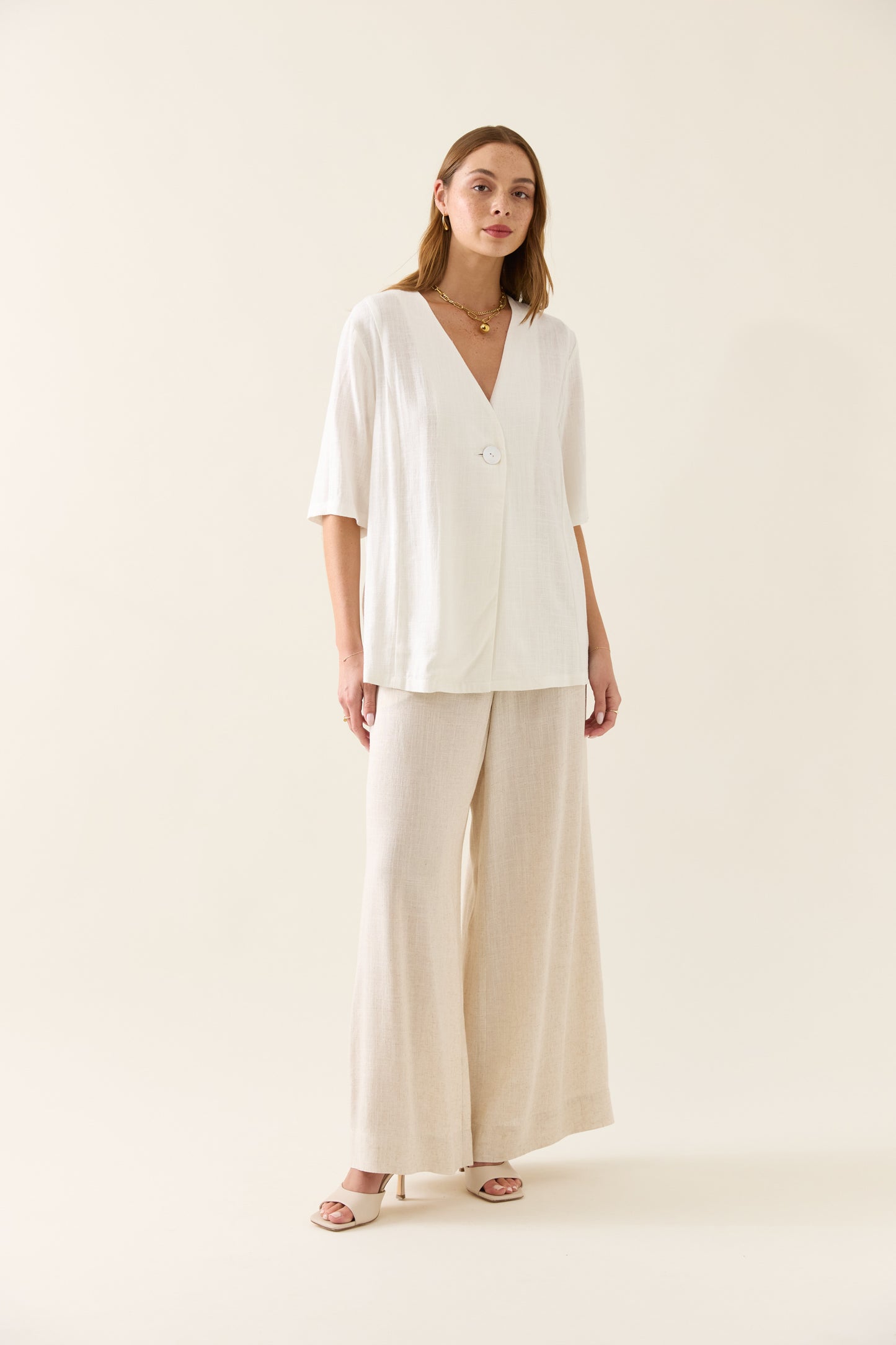 Isle Of Mine - Ingrid Button Top - Lotus