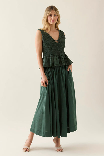 Isle Of Mine - Esther Shirred Tank - Myrtle