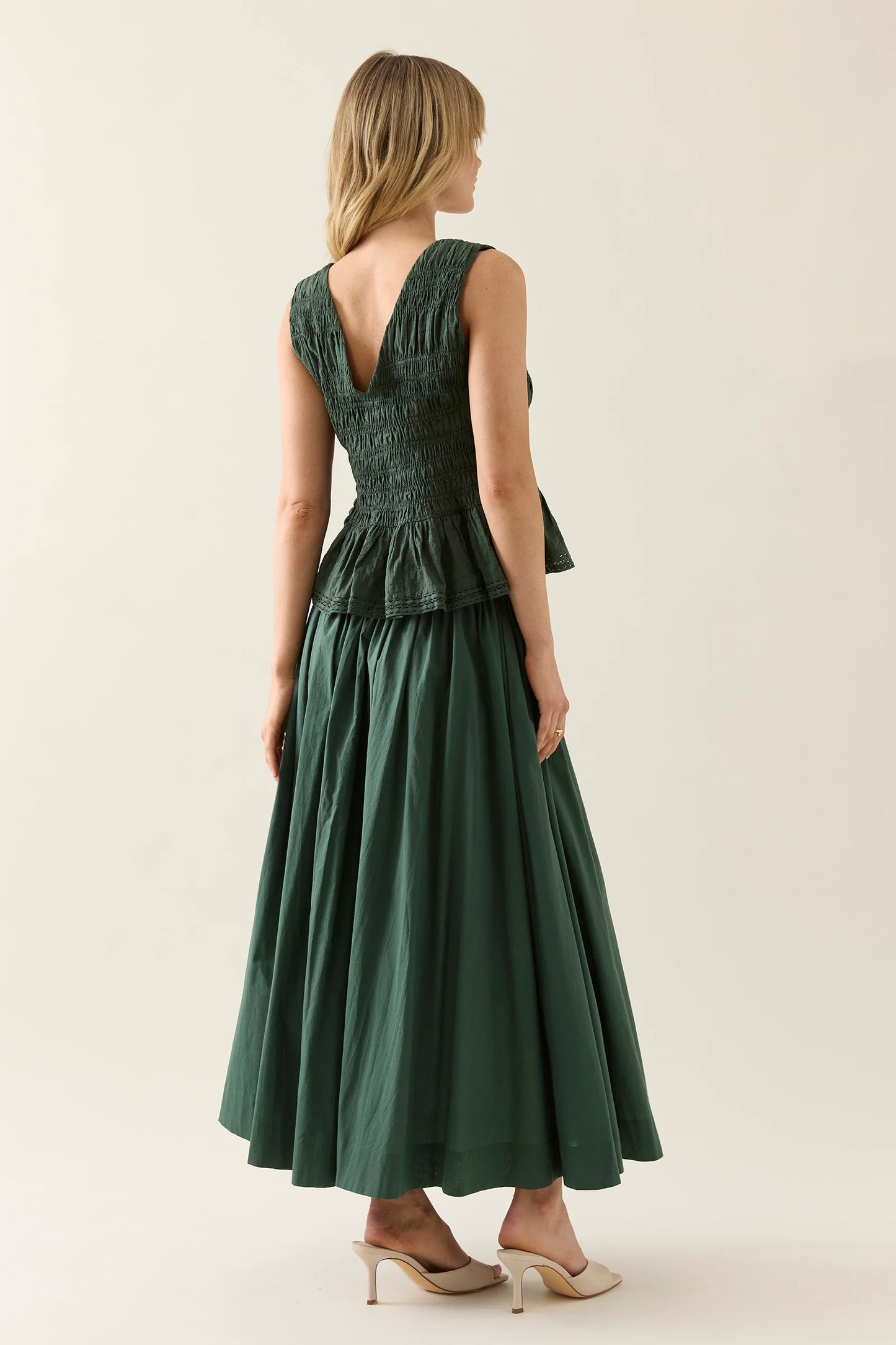 Isle Of Mine - Esther Shirred Tank - Myrtle