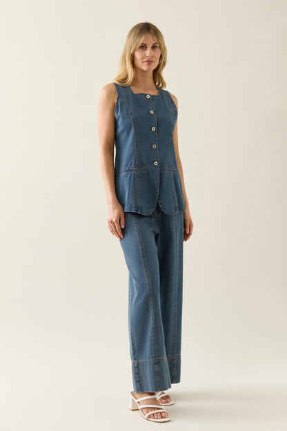 Isle Of Mine - Sofie Denim Vest - Drift