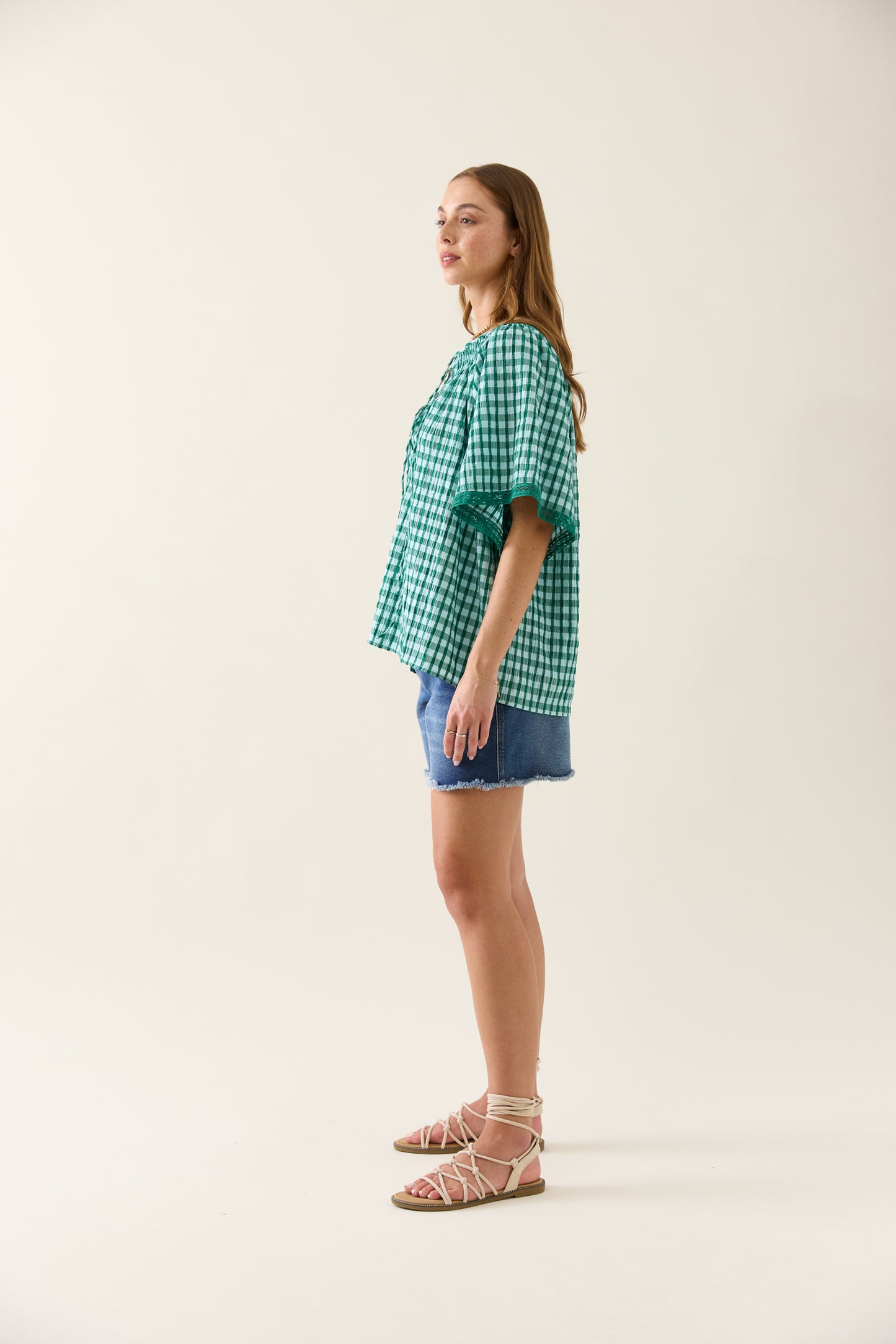 Isle Of Mine - Esther Shirred Top - Baltic