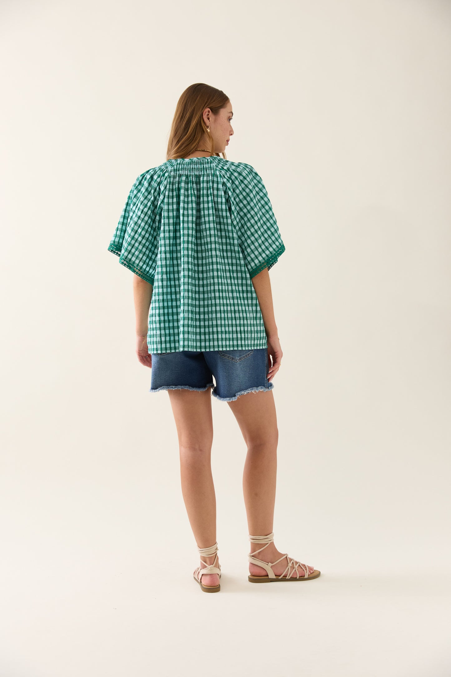 Isle Of Mine - Esther Shirred Top - Baltic