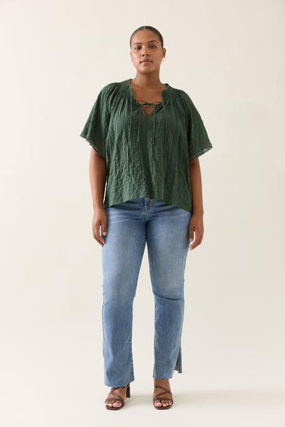 Isle Of Mine - Esther Shirred Top - Myrtle