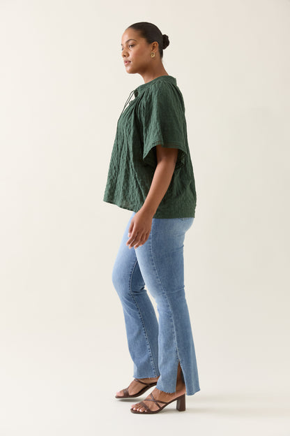 Isle Of Mine - Esther Shirred Top - Myrtle