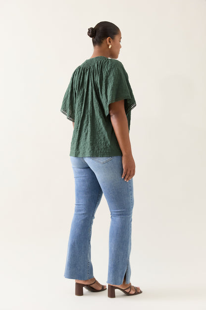 Isle Of Mine - Esther Shirred Top - Myrtle