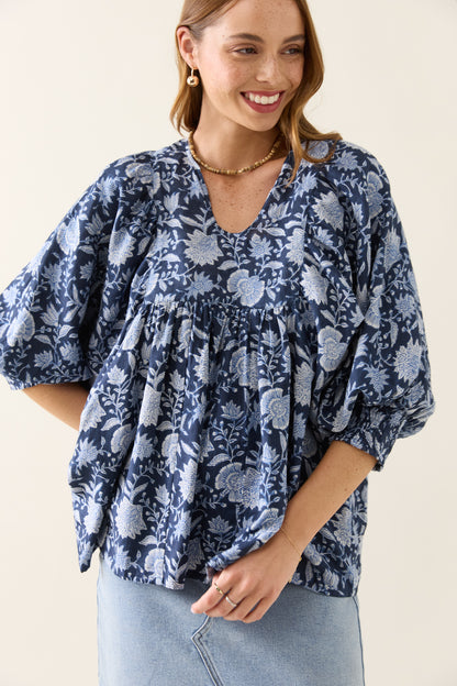 Isle Of Mine - Wilma Top - Navy