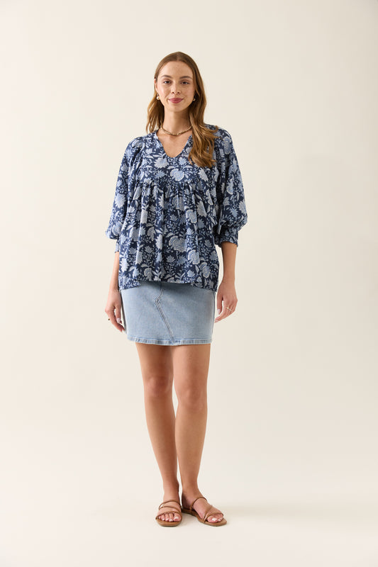 Isle Of Mine - Wilma Top - Navy