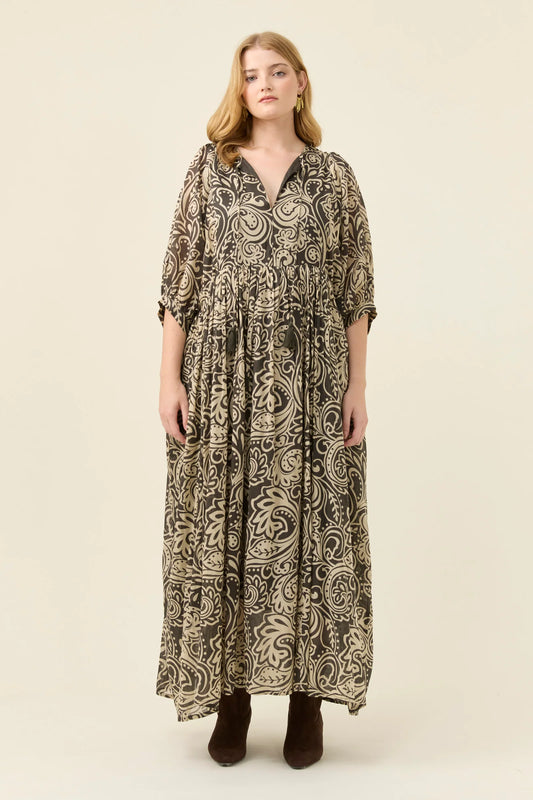 ISLE OF MINE - Wilma Maxi - Stone Paisley