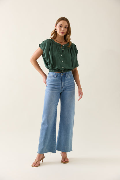 Isle Of Mine - Aurora Reversible Crop Top - Myrtle