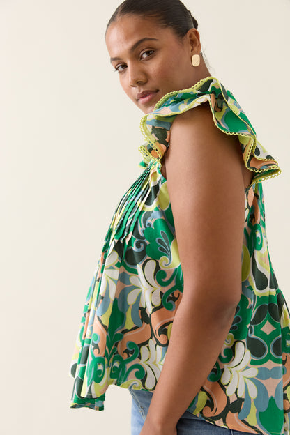 Isle Of Mine - Aurora Frill Tank - Paisley