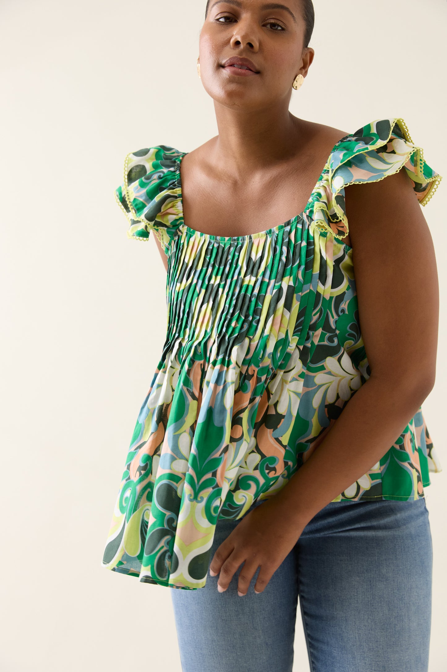 Isle Of Mine - Aurora Frill Tank - Paisley
