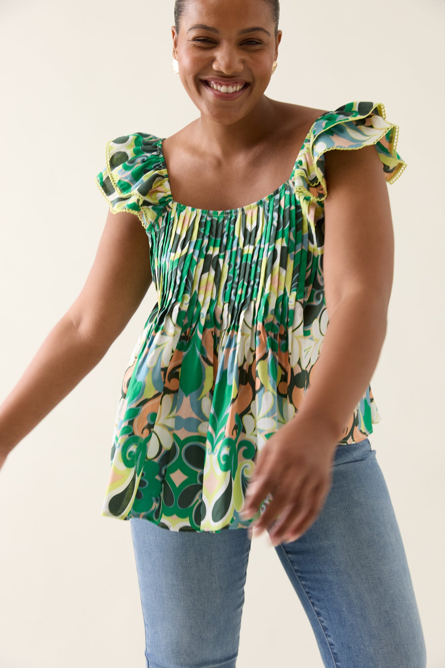 Isle Of Mine - Aurora Frill Tank - Paisley