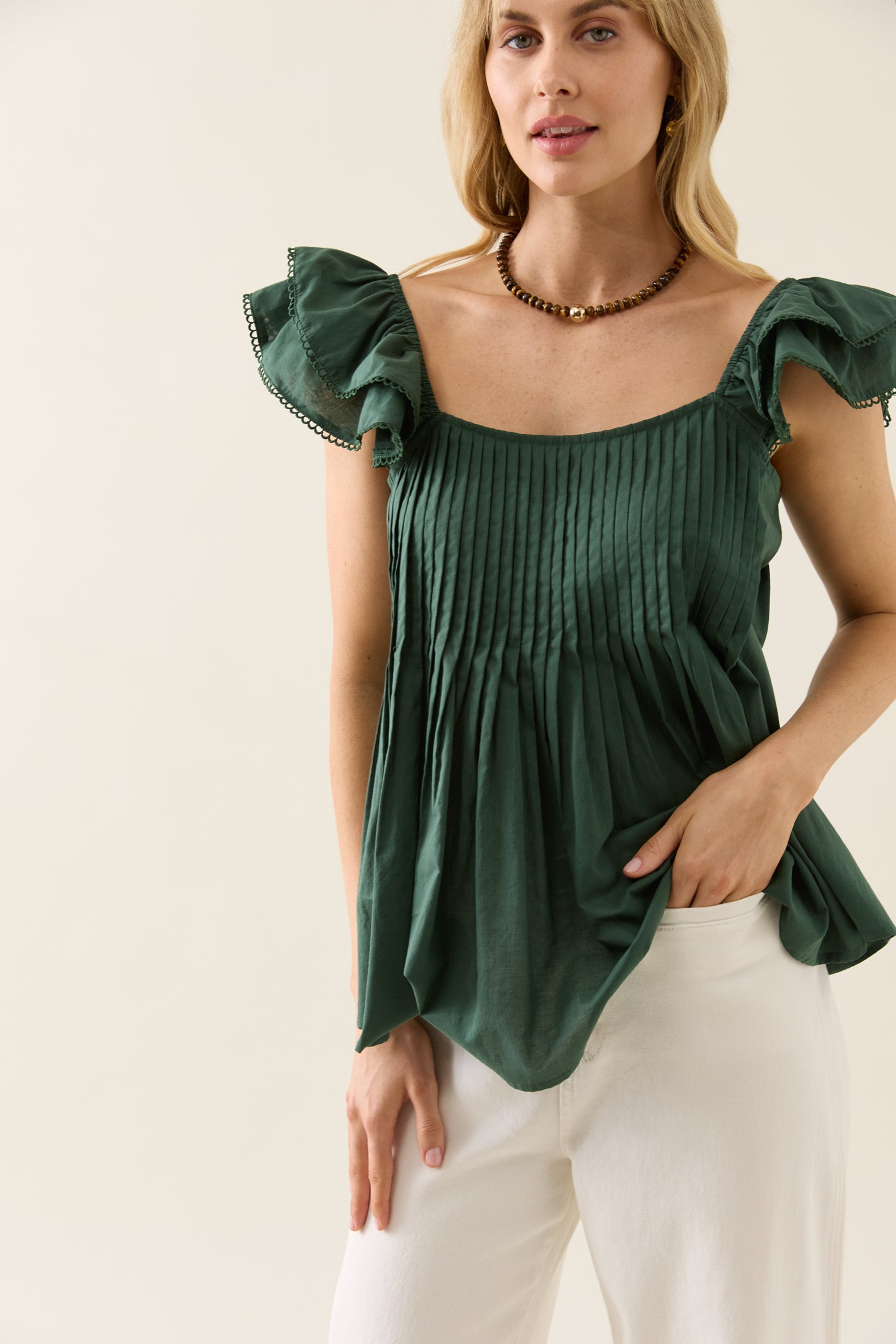 Isle Of Mine - Aurora Frill Tank - Myrtle