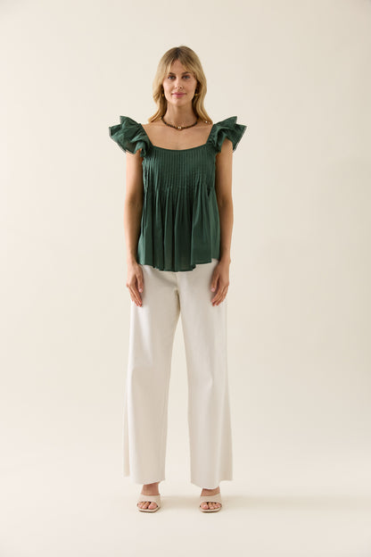 Isle Of Mine - Aurora Frill Tank - Myrtle