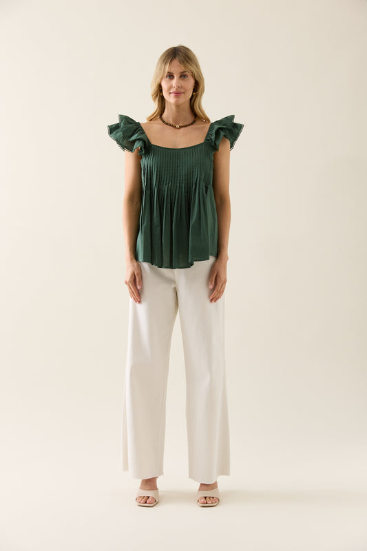 Isle Of Mine - Aurora Frill Tank - Myrtle