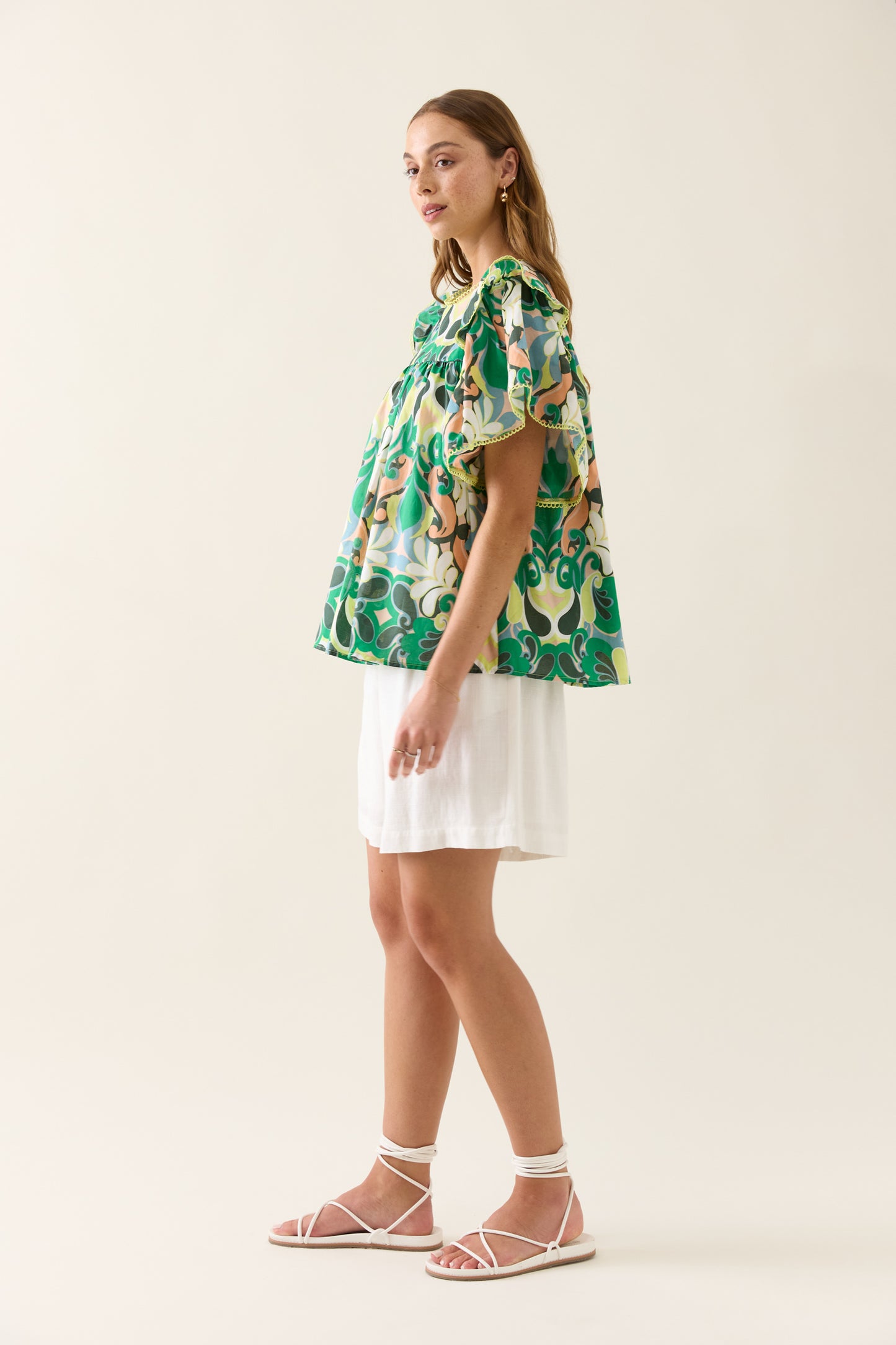 Isle Of Mine - Aurora Frill Top - Paisley