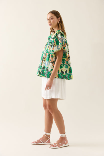 Isle Of Mine - Aurora Frill Top - Paisley