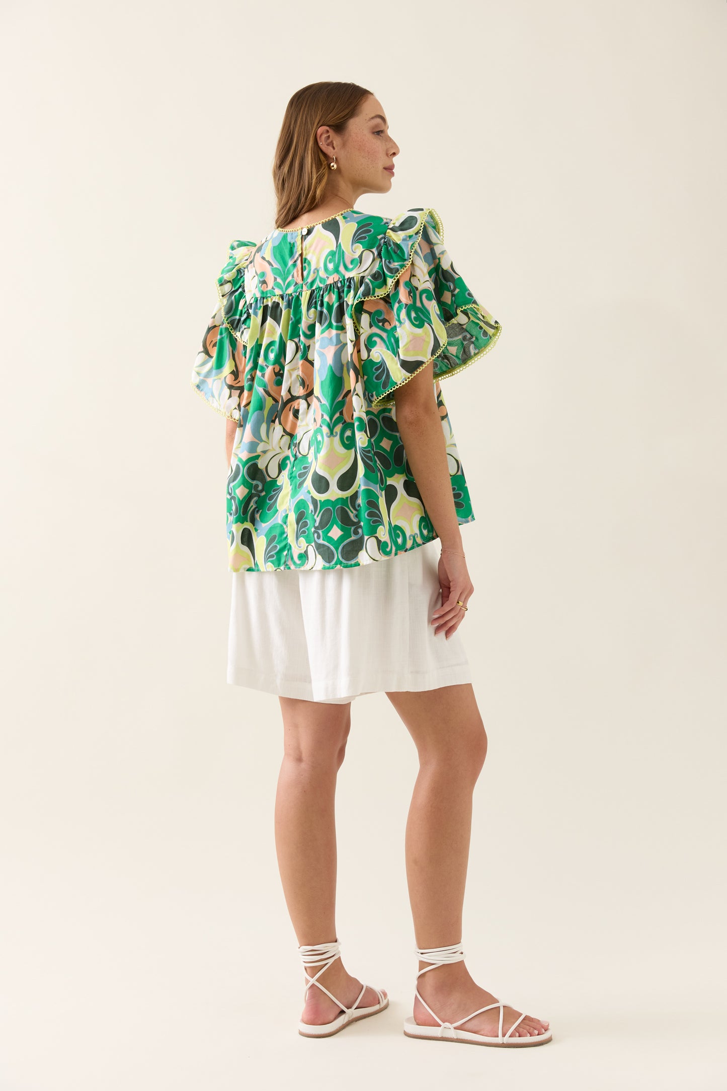 Isle Of Mine - Aurora Frill Top - Paisley