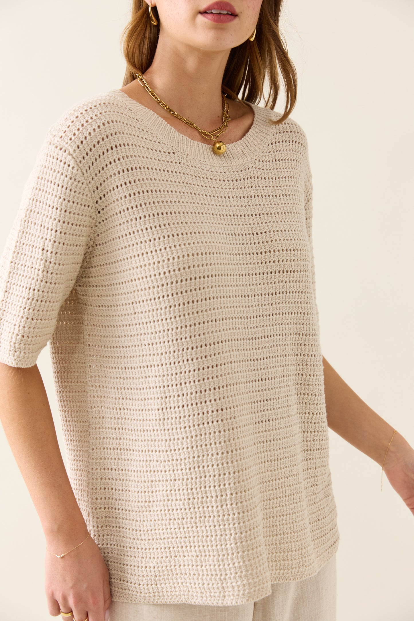 Isle Of Mine - Sylvie Knit T-shirt - Canvas