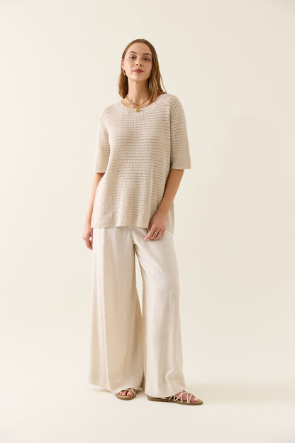 Isle Of Mine - Sylvie Knit T-shirt - Canvas