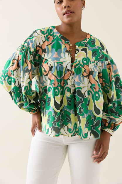 Isle Of Mine - Aurora Button Blouse - Paisley