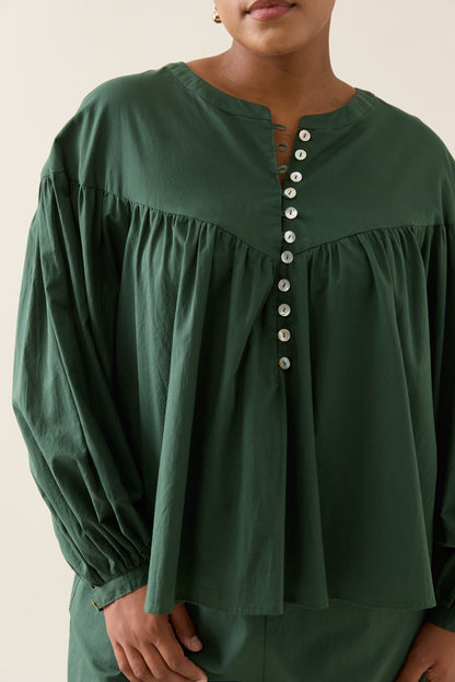 Isle Of Mine - Aurora Button Blouse - Myrtle