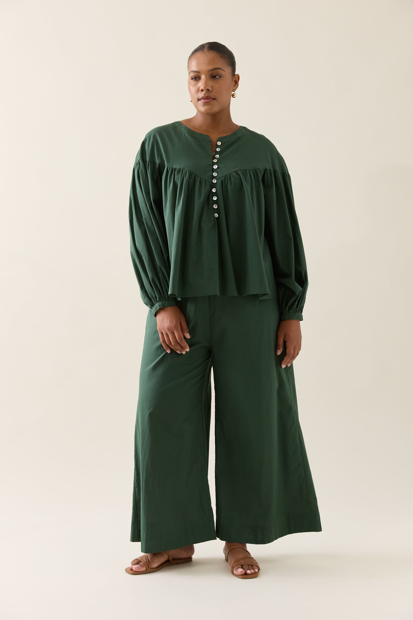 Isle Of Mine - Aurora Button Blouse - Myrtle