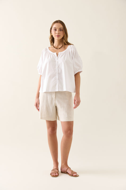 Isle Of Mine - Nilsa Button Top - Lotus